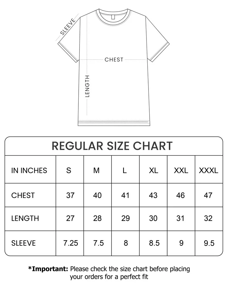 Little World (Regular Fit T-Shirt) Size Chart